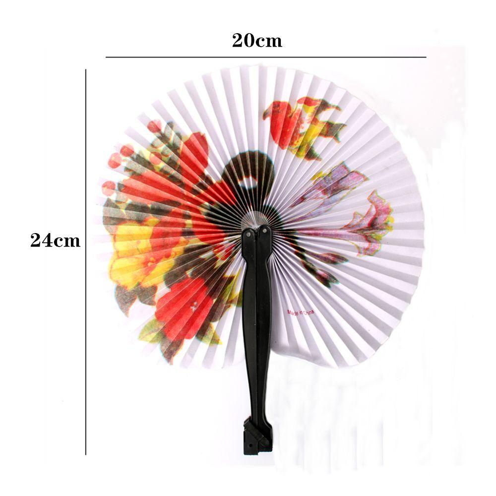 Womens Printed Favour Party Paper Folding Hand Fan Folding Fan Chinese Style Chinese paper fan