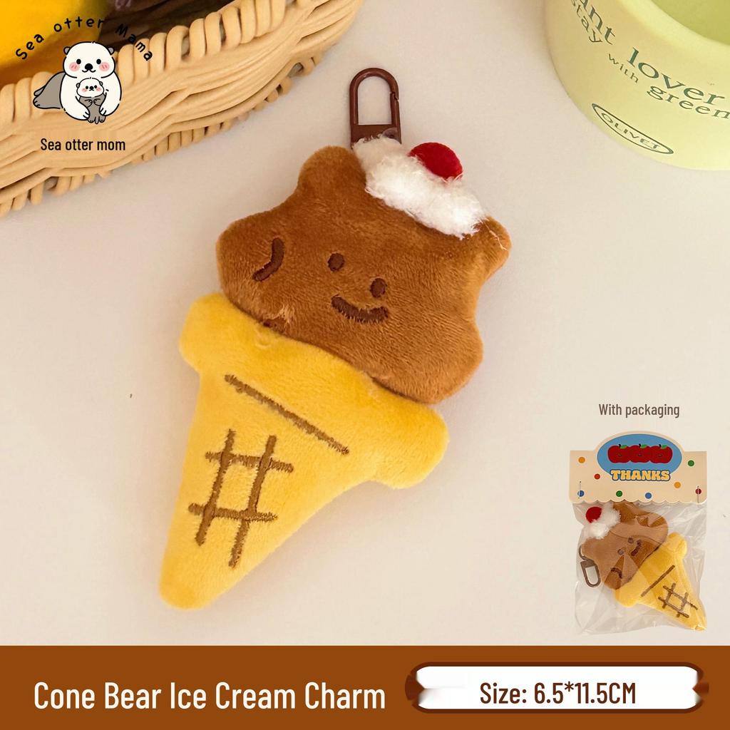 Creative Plush Bread Doll Keychain: Versatile Girlish Ornament for Backpack