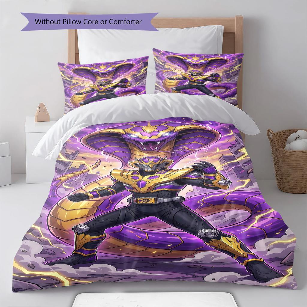 Kamen Rider Bedding Set Anime Duvet Cover Polyester Soft Comforter Twin Full Queen King -QJY