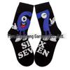 Men's Mid-Calf Socks with '67' Pattern - Unisex Trendy Hip-Hop Design