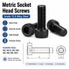 5-50pcs 12.9 Grade Black Hex Cap Screws M2-M10, Alloy Steel Metric Threaded Bolts, High Strength Fastener Set for DIY Repair