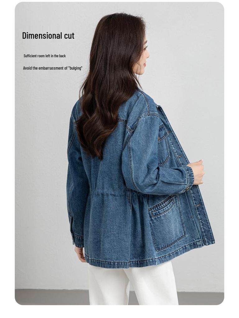 2026 American Retro Mid-Length Casual Denim Jacket