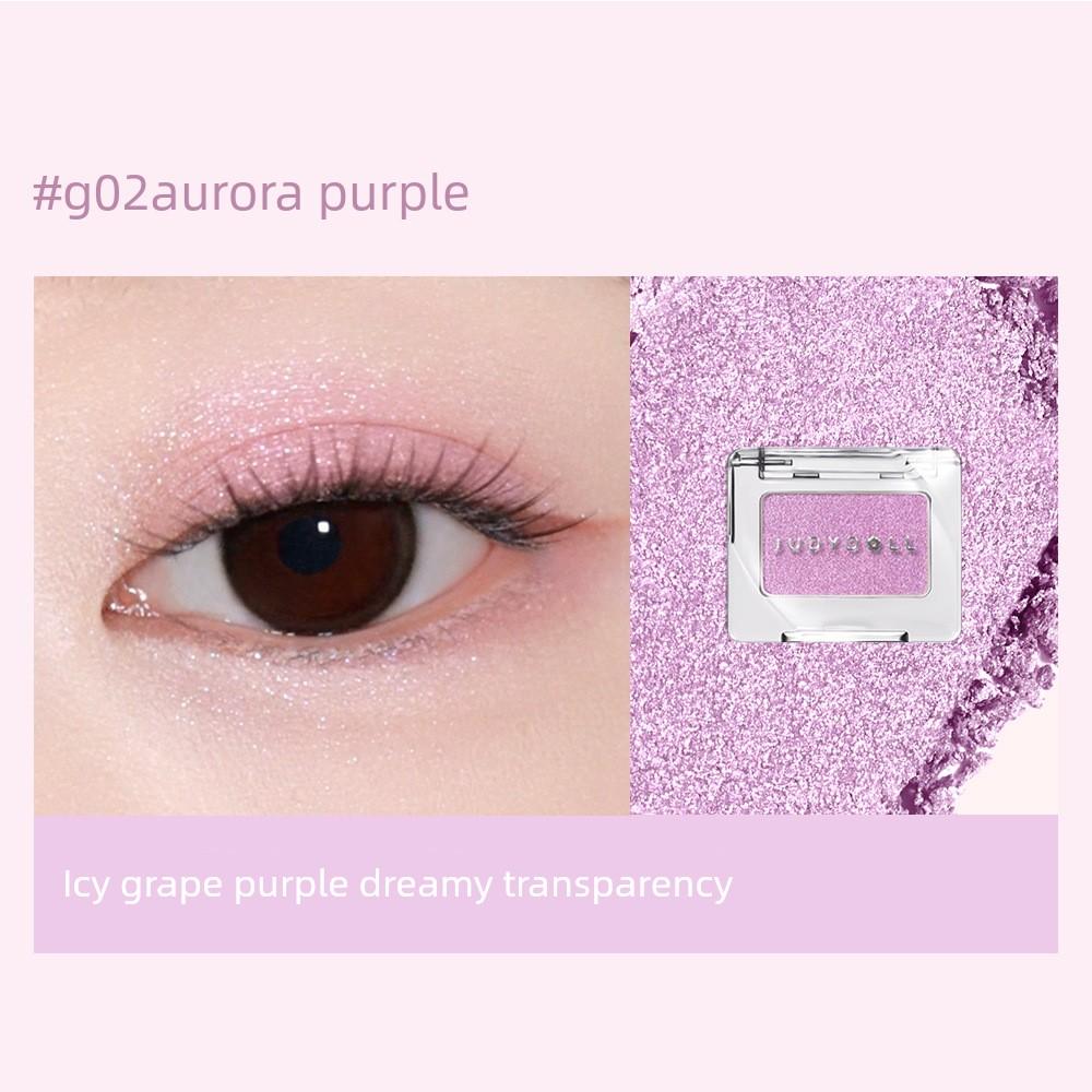 Judydoll Orange Single Color Eyeshadow D02 Polarized High-Shimmer Light Makeup Pearlescent Fine Shimmer Milky Blue D03 Glitter