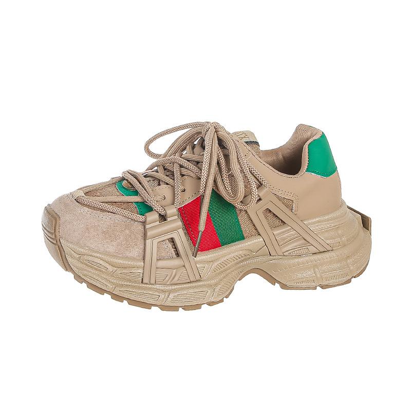 

Dad shoes women s 2025 new versatile models, this year s popular thick-soled heightening, small feet, super good-looking sports shoes spring 40 хаки
