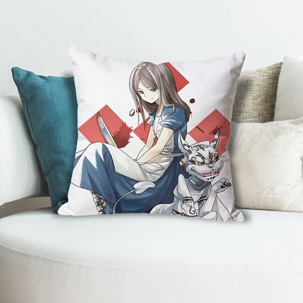 GAME AAlice MMadness Returns Various Sizes Square Pillow Case For Car Home Bedchamber Decor Custom Valentine Gift