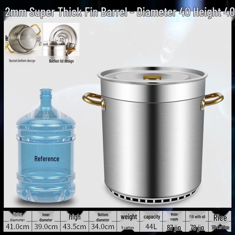 Yode Commercial 304 Stainless Steel Gas-Saving Finned Soup Pot