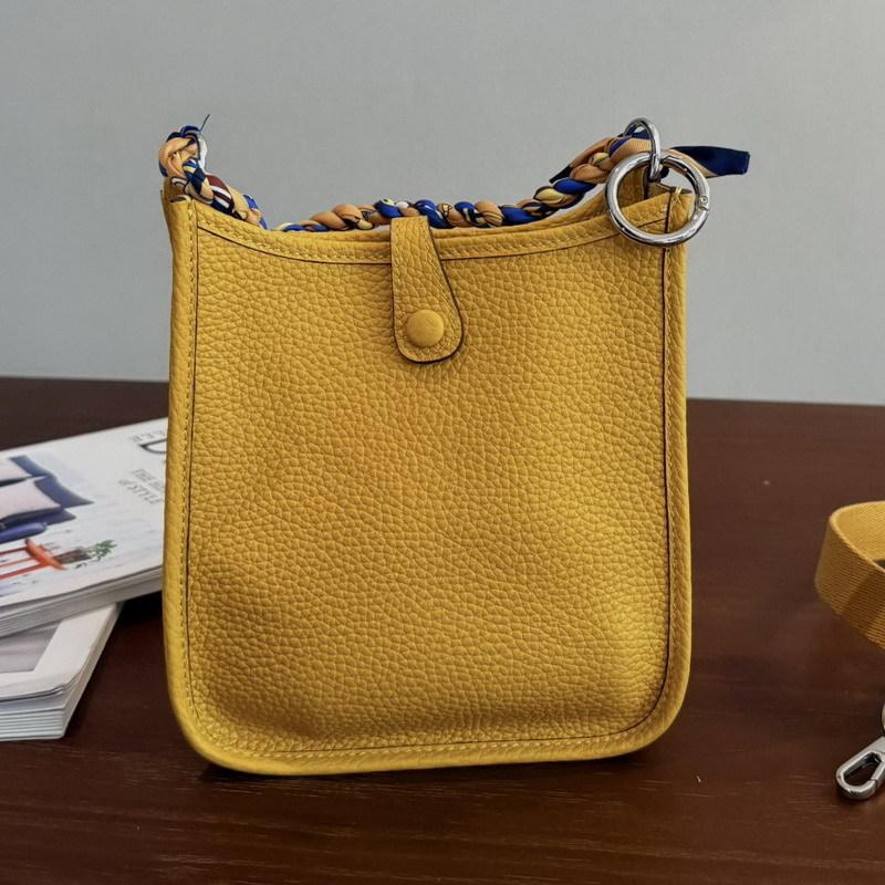 New Casual Bag Leather First Layer Cowhide Small Square Bag Tote Bag Portable Shoulder Messenger Women's Bag