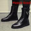 High Quality Men Platform Boots Thick Bottom Lace Up Mens Boot Trendy High Top British Style Workwear Boots,mid Top Knight Boots