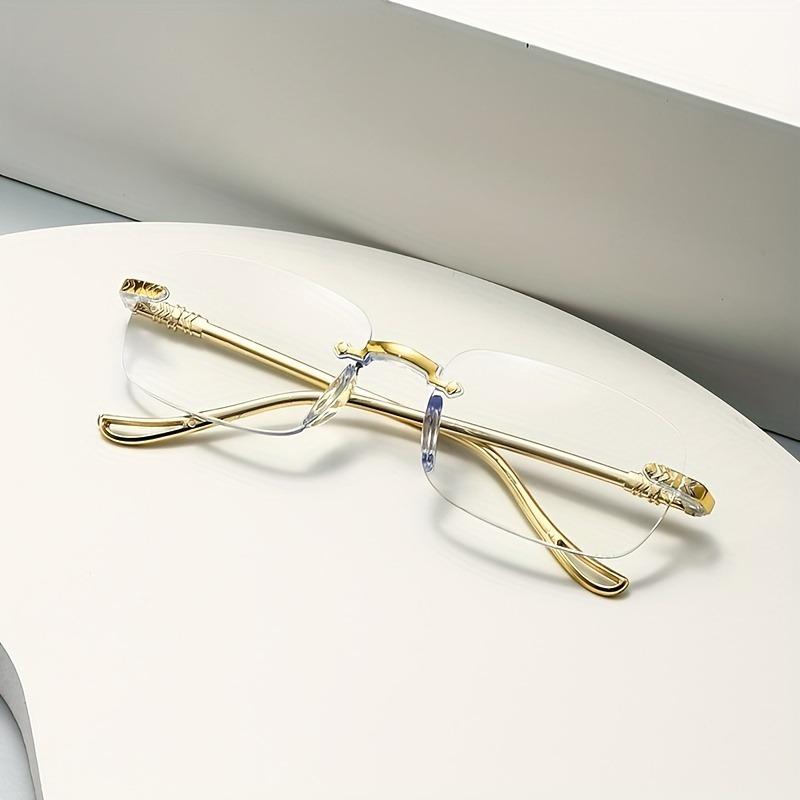 +100~+400 Trendless Frameless Anti-fatigue Anti-blue Light Computer Reading Glasses Fashion And Trend Perfect