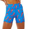 Strawberry Donut High-Waist Yoga Shorts - Women's Printed Fitness & Sportswear.