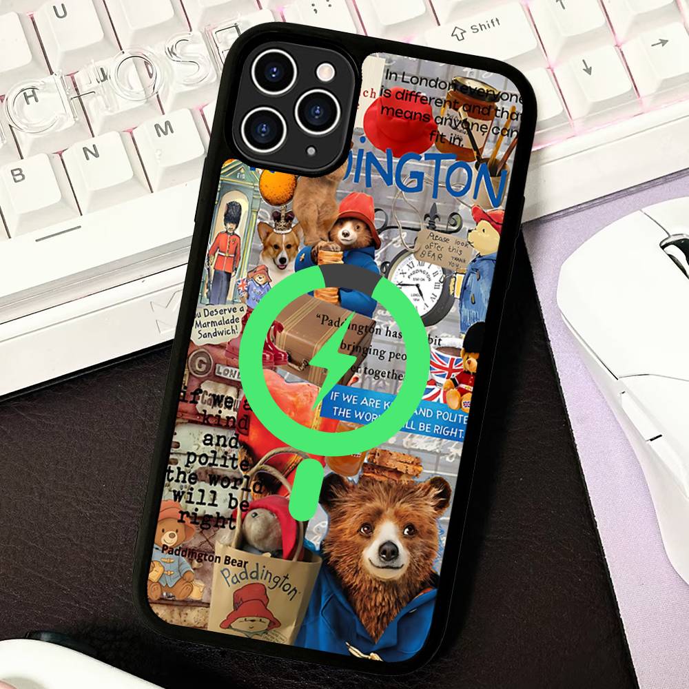

P-Paddington Bear Phone Case For IPhone 17 16 13 14 15 11 12 Pro Max Plus For Magsafe Magnetic Shell iPhone 17