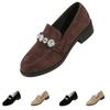Women’s Slip On Loafers with Decorative Rhinestone Detail Casual Comfort Flat Shoes for Everyday Wear and Walking