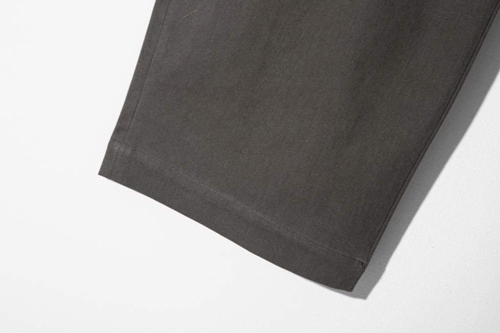 BASEMOMENT Berlin Double-Pleated Wide Chino Pants Sage Gray