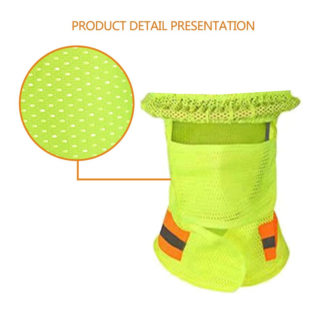 Neck Shade with Reflective Stripe for Hard Hats Full Brim Unisex Full Brim Mesh Hardhats Safety Helmets Accessories