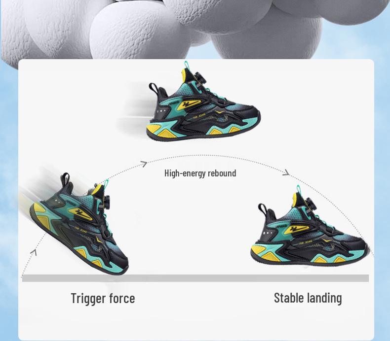Shuangxing Kids' Mesh Running Shoes - 2025 Autumn/Winter, Non-slip, Shock Absorption, Lightweight for Boys and Girls.