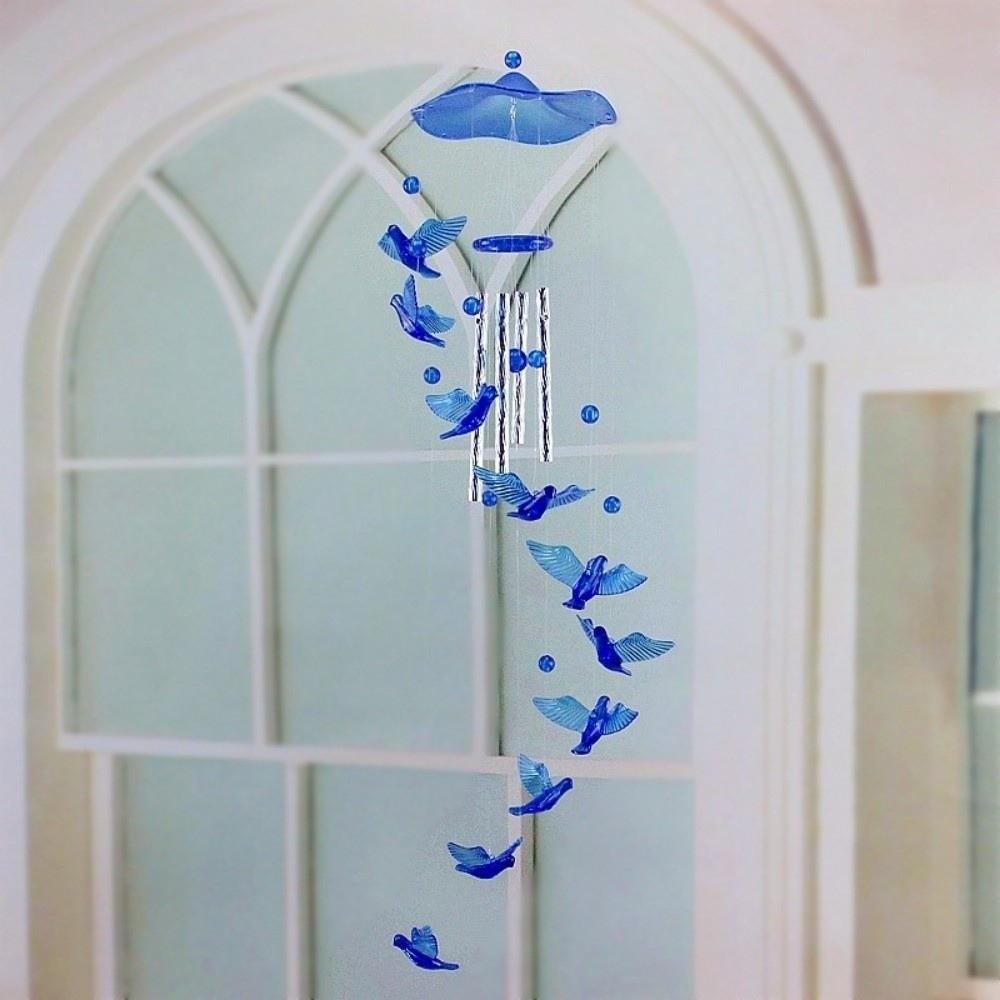 Metal Tubes Butterfly Wind Chime Star Garden Wind Chimes Window Ornaments Christmas