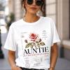 Auntie Comfort Colors Rose Shirt | Floral Aunt Tee | Meaningful Gift for Auntie
