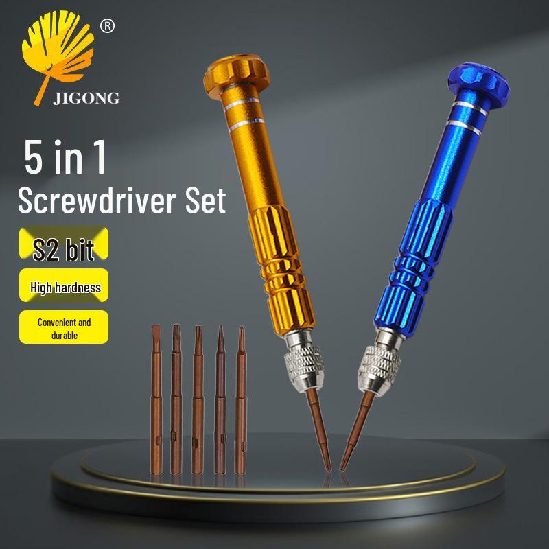 5-in-1 Aluminum Alloy Screwdriver Set for Mobile Phone Repair