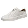 European White Shoes Men 'S Genuine Leather Trend Casual Shoes Low -Top Lace -Up Sneakers Full Leather Men 'S Shoes Fashion Sneakers