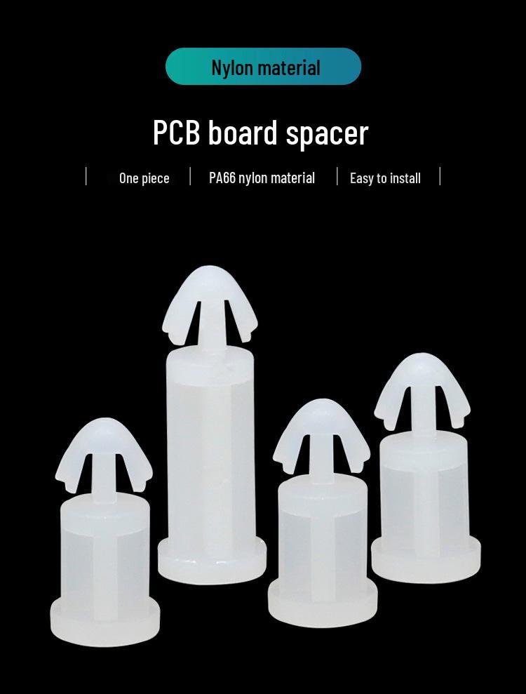 Flat-Bottomed Nylon Isolation Post for PCB Support