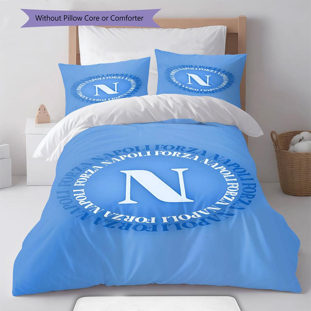 S.S.C. Biancheria da letto con motivo napoletano, Set copripiumino Copripiumino Federa Regalo di compleanno per la casa(1 * copripiumino + 2 * federa, senza nucleo)