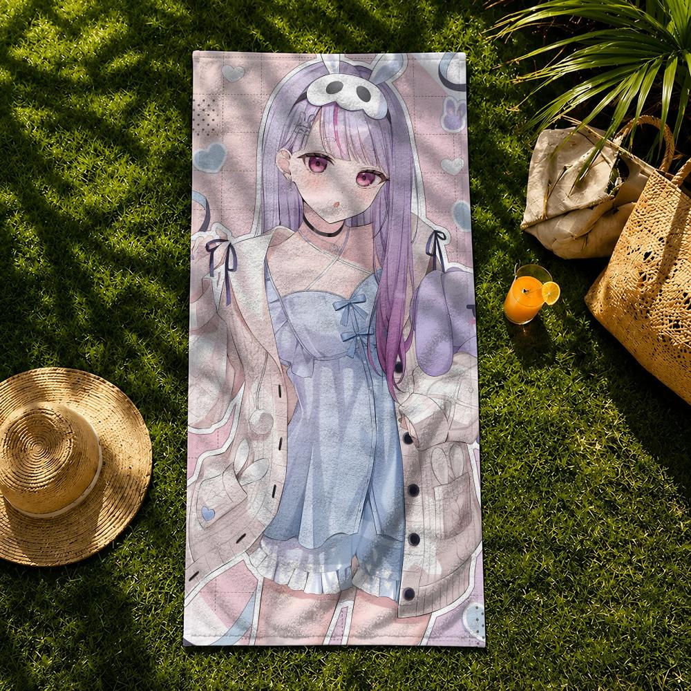 VTuber Kaga Sumire Towel Towel beach towel, quick drying absorbent bath towel for Swim,Gym,Camping,Outdoor hot