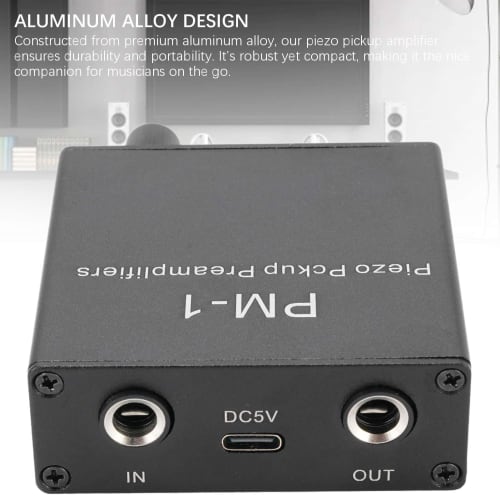 Sxhlseller Piezo Pickup Preamp Amplifier, Low Frequency Limited Rechargeable Guitar Pickup, Compact Mount Preamp Amplifier for Guitar Violin Cello Kul