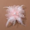 Feather Decor Pearl Feather Hair Accessory Pearl Embellishment DIY Craft Hair Ornament  For Women