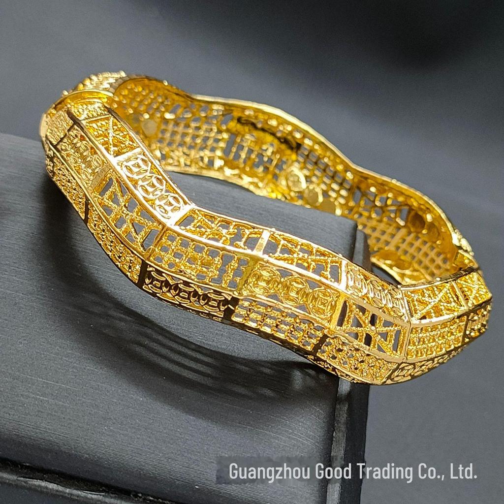 24K Gold-Plated Bollywood Bride Bracelet: Women's Bridal Jewelry