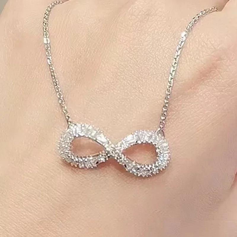 2026 New Trend Fine Jewelry Set Charming Heart Crystal Fashion Stainless Steel Necklace Earrings As a Anniversary Gift for Women