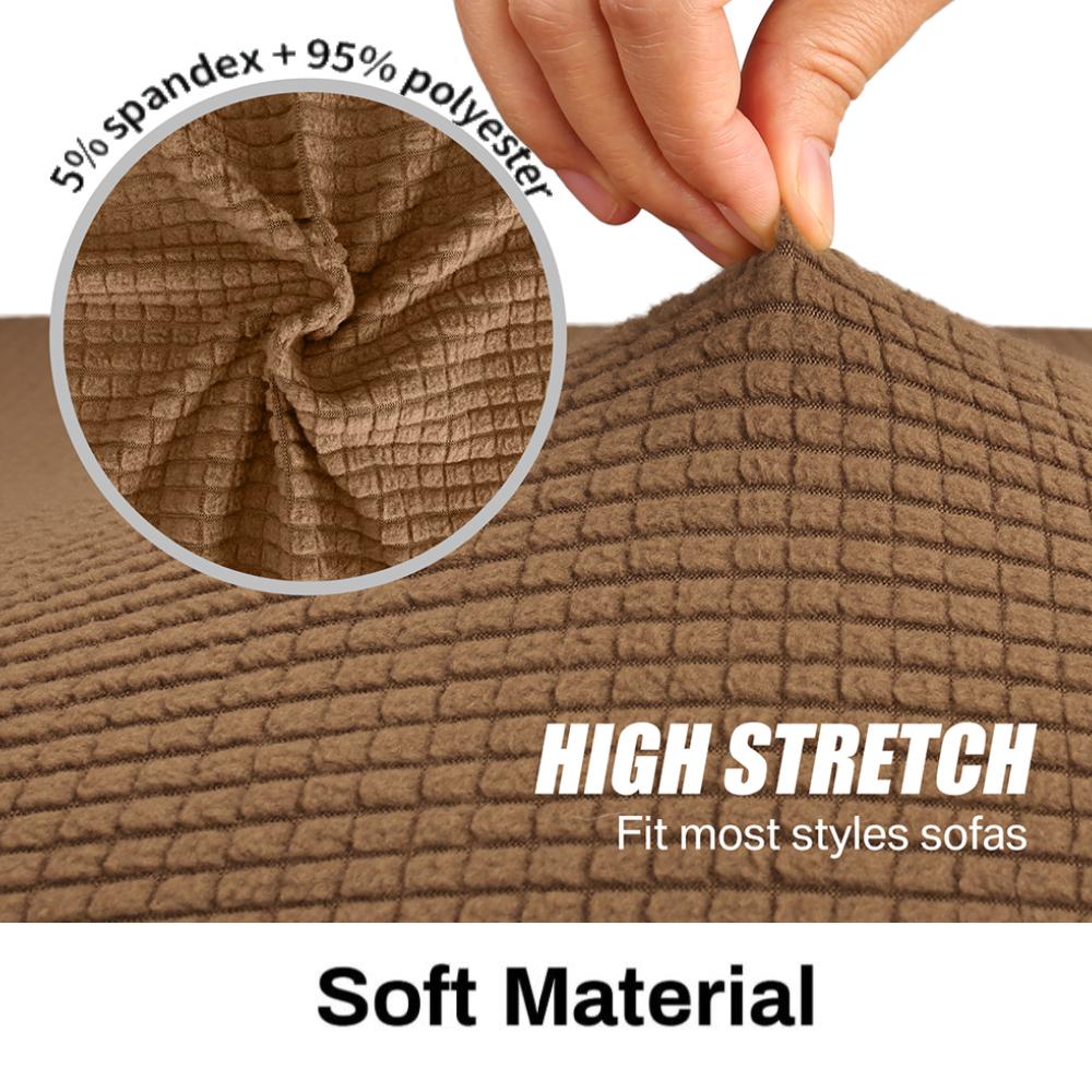 Stretch Sofa Cover Furniture Protector Cushion Couch Covers with Elastic Bottom for Kids Pets Friendly Anti Slip Slipcovers