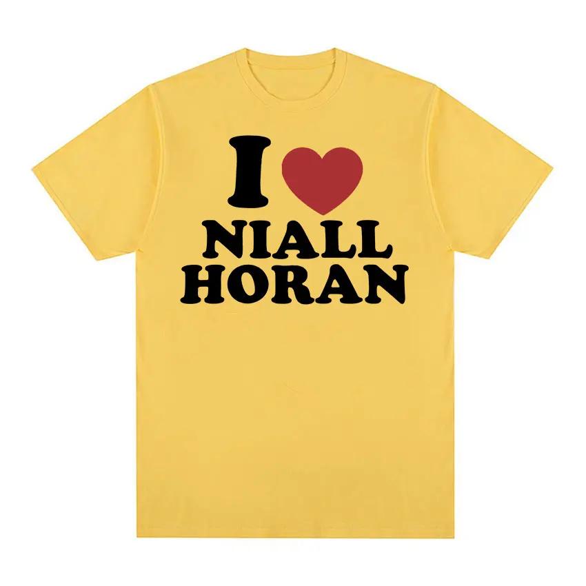 Ich liebe Niall Horan Print T-Shirt Herren T-Shirt Lässig 100% Baumwolle Kurzarm T-Shirt Sommermode Oversize T-Shirt Top