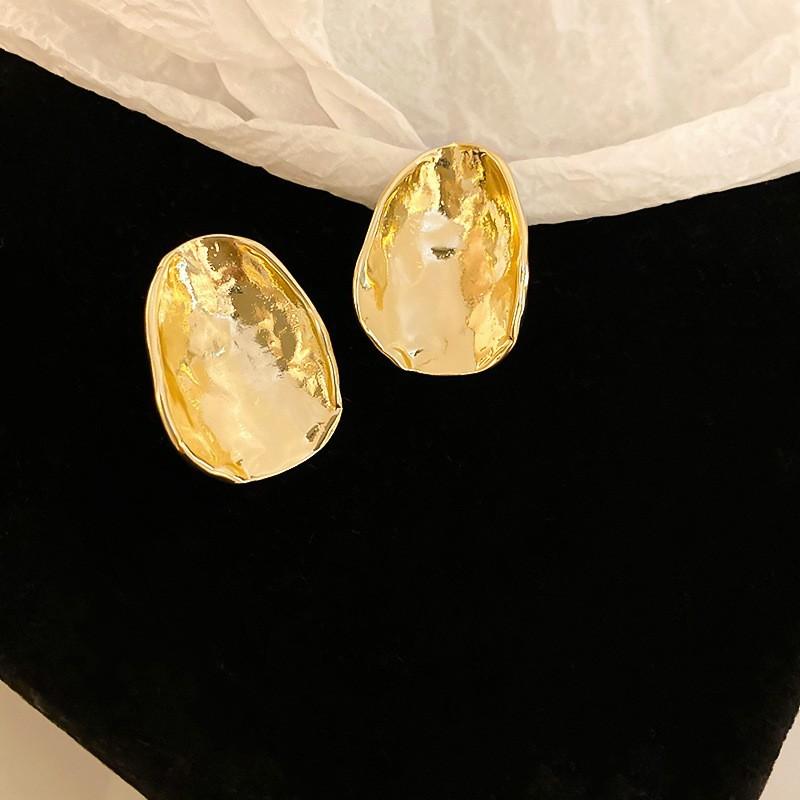 Metal Irregular Earrings European and American Retro Temperament Versatile Earrings Earrings