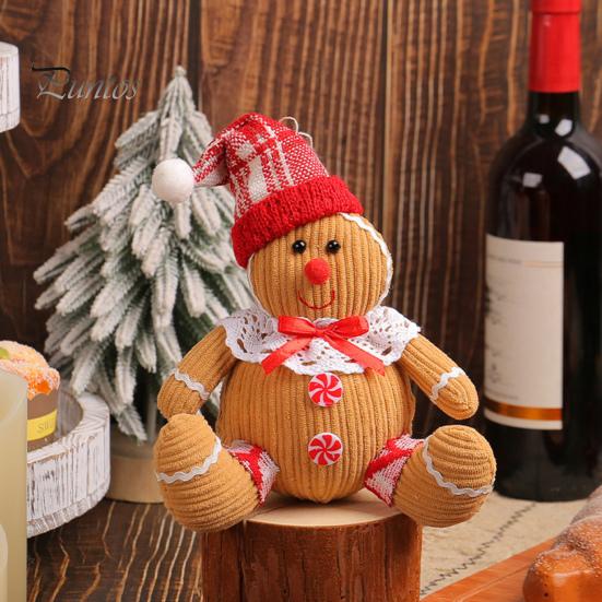 Dekoracje świąteczne lalka wisiorek ozdoby bawełna nadziewana choinka pluszowy wisiorek piernikowy człowiek dekoracja wnętrz
