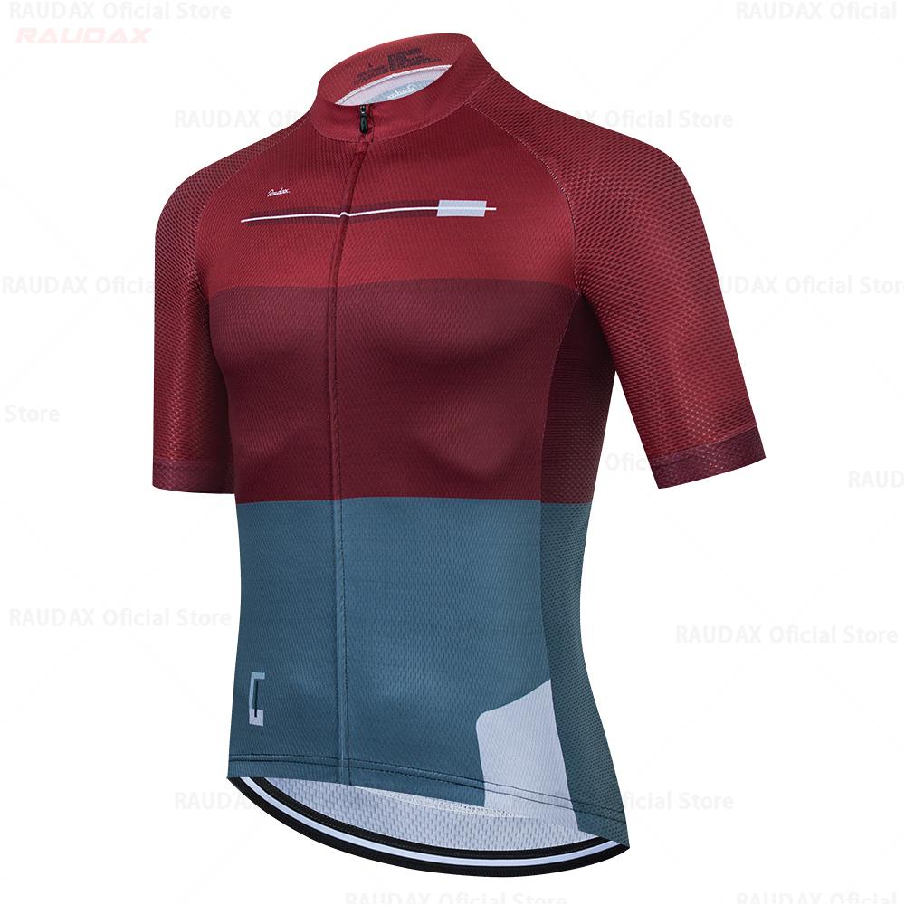 Raudax 2025 Summer Cycling Jersey Set Breathable MTB Twelve Colors Cycling Clothing Mountain Bike Wear Maillot Ropa Ciclismo