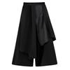 Morino Long Layered Skirt Pants for Men and Hakama Gaucho Street Black Wide-leg Pants, Women, Pants, Pants, Unique, Fashionable, Style,