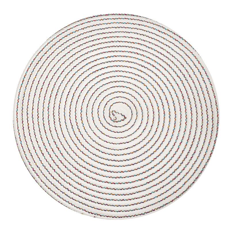 Modern Minimalist Mesh Placemat European Round PET Woven Coffee Dining Table Decoration Mat Plate and Bowl Mat Fruit Platter Pad