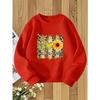 European Sizes Kids' Round Neck Hoodie Fashion Print Versatile Top