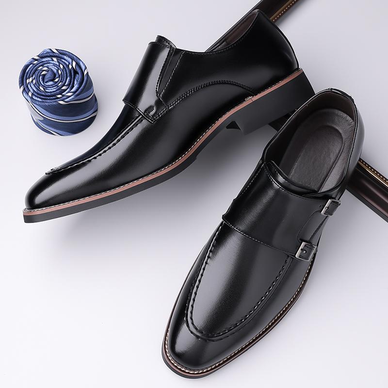 Men Leather Shoes Horsebit Loafers Slip On Formal Men Dress Shoes Wedding Office Casual Lazy Shoes For Men Moccasins Big Size 48