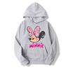 2024 New Disney Minnie Mouse Cartoon Anime Women Pullover Tops Spring Autumn Lady Casual Sweatshirt Pink Couple Hoodie Clothes