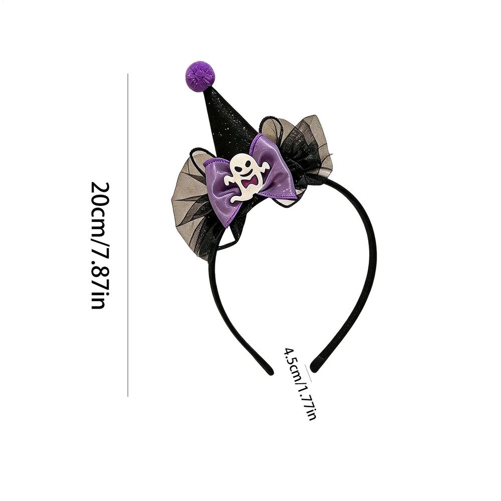 Halloween Spider Web Witch Hat Pumpkin Ghost Festival Skull Headband Holiday Party Atmosphere Props Tiara Hair Accessories
