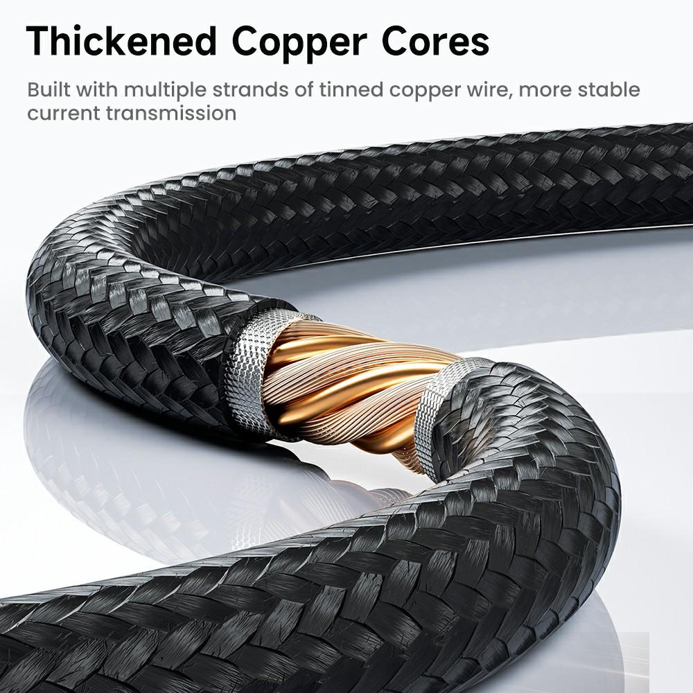 TOOCKI TX109C4 1m PD 240W USB-C to USB-C Ring Light Data Cable 480Mbps Fast Data Transfer Cable with E-Marker Chip for Laptop Phone