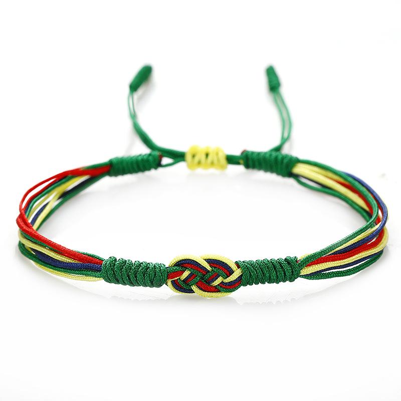 10 Colors Flag Colored Bracelet Unisex Handmade Weaven String Braslet Prayer Meditation Lucky Fabric Braclet Couple Brazalete