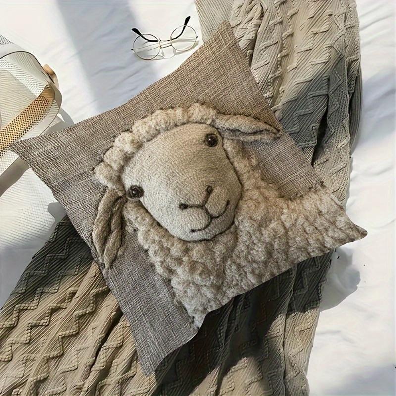Federe per Cuscini Design Pecora Sedia Soggiorno Federa Cuscino Accogliente Cerniera Federe Cuscini Divano Animale Camera da Letto Interno Decorazione Casa