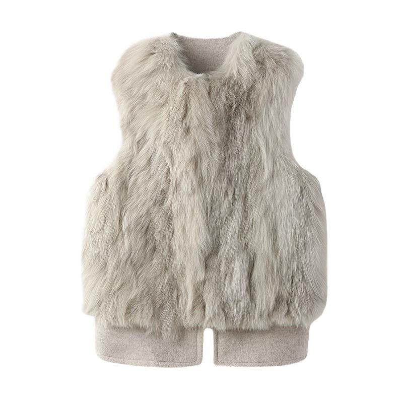 Imitation fur vest new autumn and winter imitation fox fur vest fluffy and thin short coat women