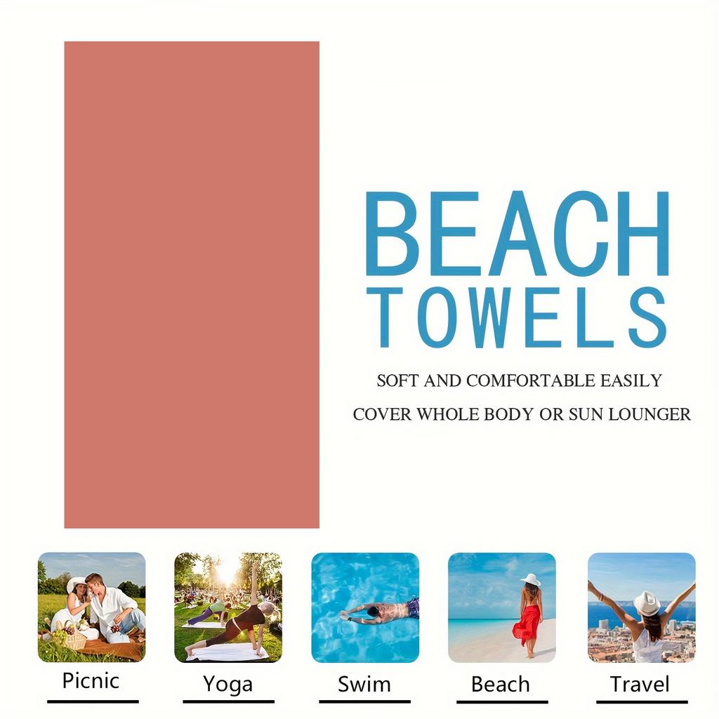 Personalized Beach Towel Custom Name/Logo Text Microfiber Summer Themed Beach Party Towel Thin Absorbent for Swimming Yoga Bath