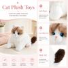 Lifelike Calico Plush Toy Soft Stuffed Animal with Bib Cute Birthday Gift
