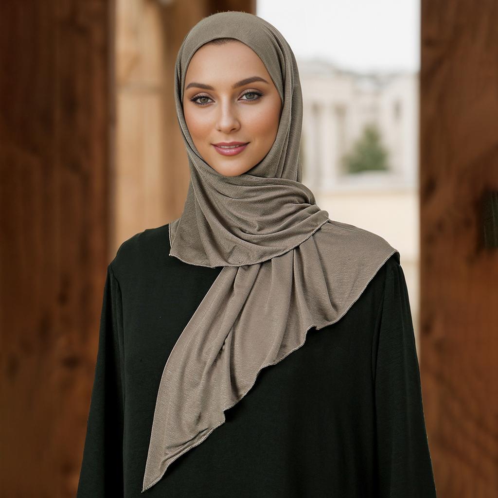 Luxury Solid Modal Jersey Hijab Scarf Instant Bufanda For Woman Ready to Wear Casual Wrap Islamic Headscarf Turban Femme 68*68cm