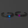 Herz Luminous Verstellbarer Partnerring - Japanischer Koreanischer Stil