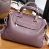 European and American Retro Luggage and Leather Goods, Solid-color Shell Leather, Sewn Women's Handbag